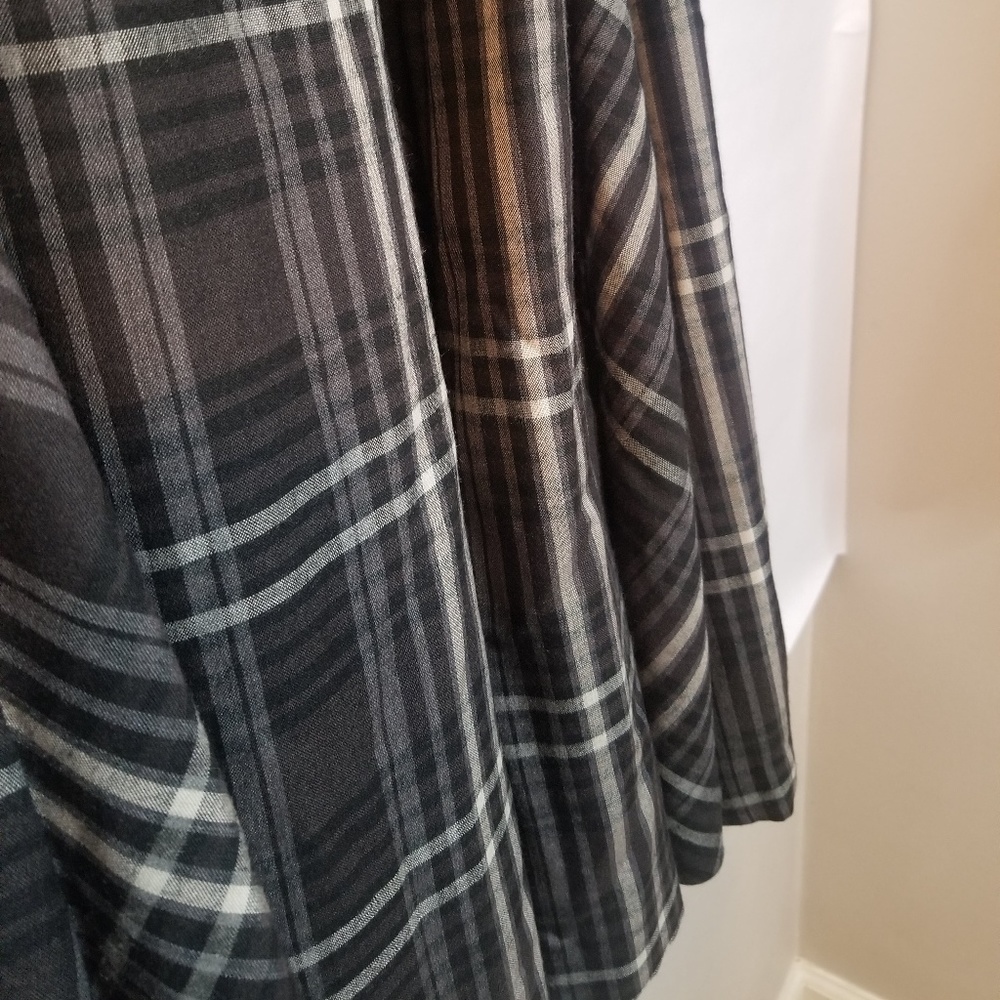 ❤ FOCUS 2000 Full Length Plaid Skirt Sz 10